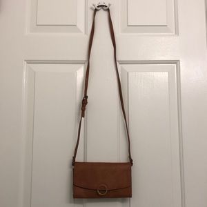 Brown Leather Wallet Side Bag